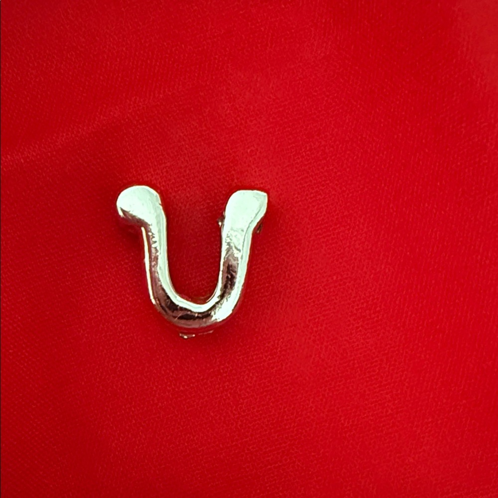 Silver U-Shaped Charm